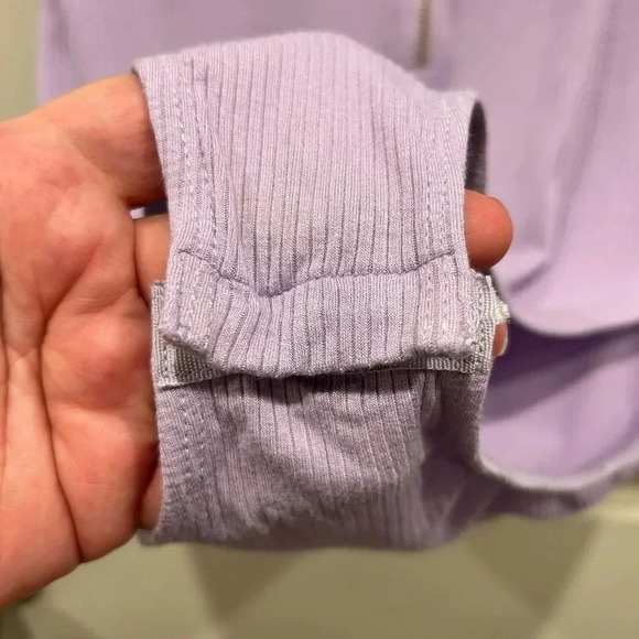 Shein Lavender Purple Zip Up‎ Bodysuit size 8/10 - Picture 2 of 8